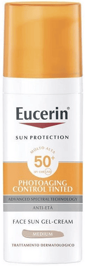Eucerin Sun Photo Aging Control Tinted Anti-età Gel Crema SPF50+ Colore Medium 50 ml
