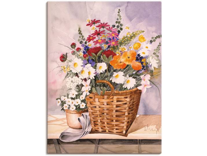 Leinwandbild ARTLAND Stillleben mit Kürbissen , bunt (farbe bild(er): bunt), B:30cm H:40cm, Bilder, Leinwandbild, auf Holzrahmen gespannt