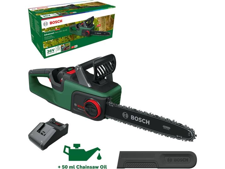 BOSCH Home & Garden 06008B8600 BOSCH Home & Garden AdvancedChain 36V-35-40 Akku-Kettensäge 36\,0 V\, mit 1 Akku