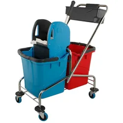 Axis Line Doppelfahrwagen Reinigungswagen 25 Liter Chrom