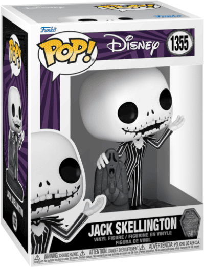 Funko Pop! Vinyl - Nightmare Before Christmas - Jack with Gravestone Figure, 4.4 in, Funko