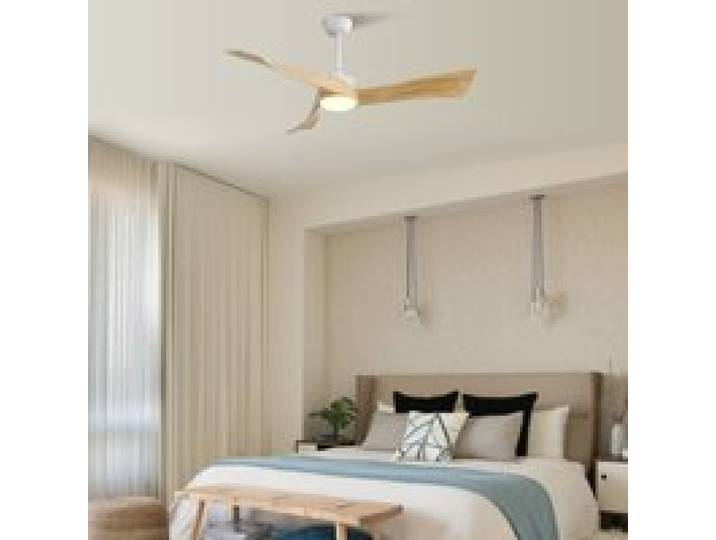 Ventilateur plafond 52 pouces minimaliste 6 vitesses moteur DC économe télécommande et lumière