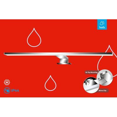 BRILONER LEUCHTEN LED Spiegelleuchte "DUN", silber, Leuchten, LED Badleuchte