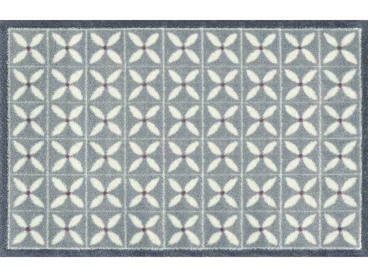Teppich TURTLE MAT Flower Fields Grey , grau, B:75cm H:9mm L:120cm, Baumwolle, Teppiche, Teppich