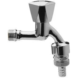 Universal Auslaufventil 422866 Messing glanzverchromt, 1/2", Rohrbelüfter, Rückflussverhinderer, Schlauchverschraubung
