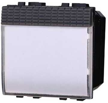 Ettroit Pulsante Portanome 2p 10a 250v Compatibile Bticino Livinglight Colore Nero