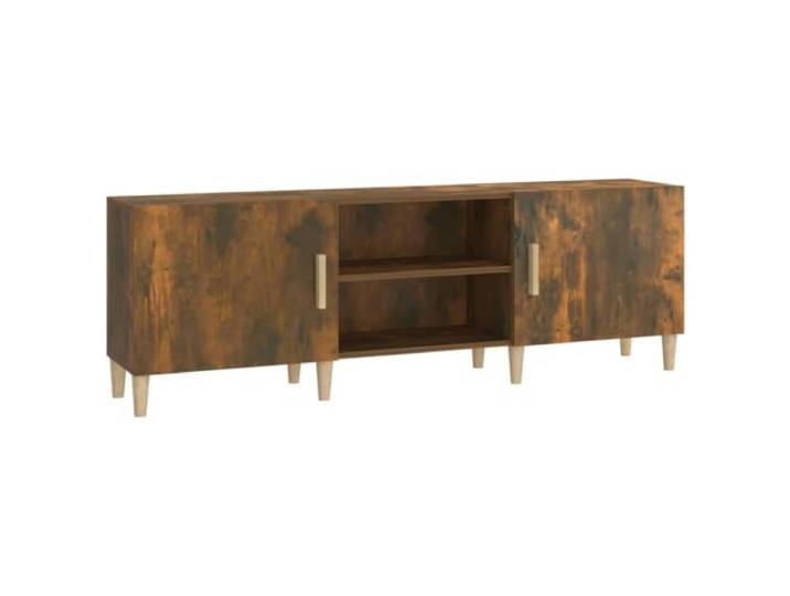 LMTYOENFG TV-Schrank Räuchereiche 150x30x50 cm Fernsehschrank Stabiles Lowboard mit viel Stauraum für Receiver und Deko im Wohnzimmer oder Schlafzimmer. Pflegeleichtes Design.
