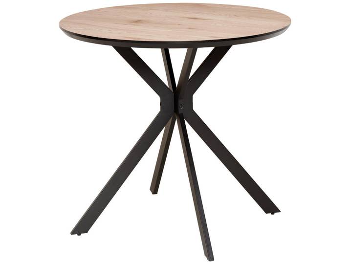 Livetastic Esstisch, Natur, Metall, rund, Flachrohr, 100x76x100 cm, Esszimmer, Tische, Esstische, Esstische rund