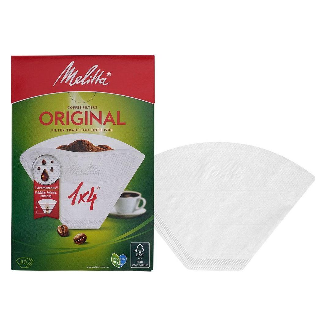 Melitta Original 1x4, Basket, Disposable coffee filter, Paper, 80 pc(s) (6763167)