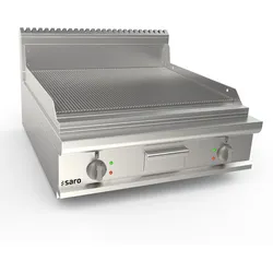 SARO Elektrogriddleplatte 800mm breit Tisch gerillt Mod