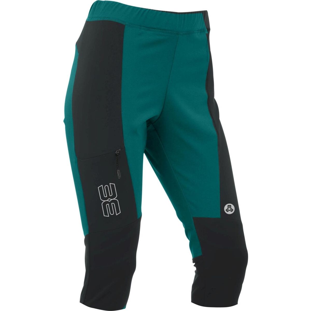 MAUL Sport Simssee - Trekking Leggings Capri elas. tanne/schwarz (6101) 38 5771000777-6101-38