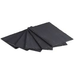 Helloshop26 - Set mit 6 Tellern 30x20 cm in Anthrazitschiefer 13_0000306