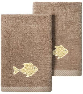 Authentic Hotel and Spa 2PC Embellished Fingertip Towel Set