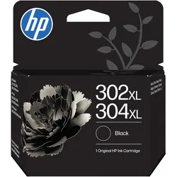 HP, Druckerpatrone, Hewlett-Packard 302XL/304XL Black Original Ink Crtg, 302XL/304XL (BK)
