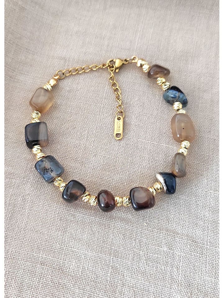 Nakkash Vergold. Armkette mit Edelsteinen - onesize