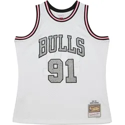 Mitchell & Ness, Herren, Sportshirt, Swingman Jersey Chicago Bulls CEMENT Dennis Rodman - S (S), Weiss, S