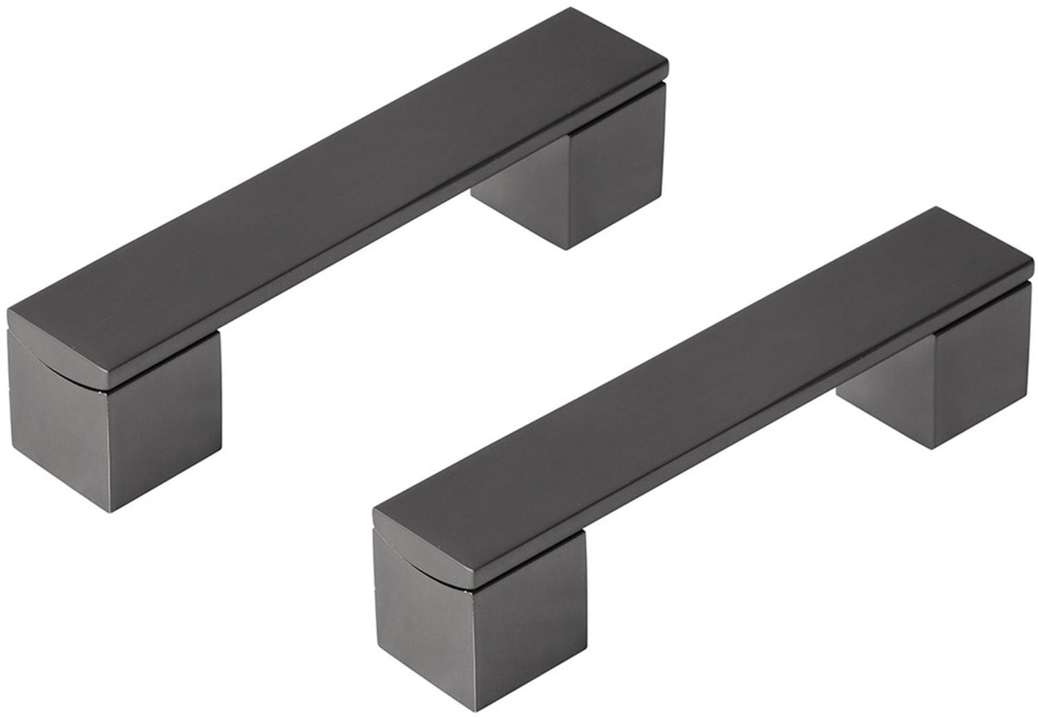 Differnz Tilburg Meubelgreep - Rechte Meubelgreep voor Kasten en Lades - Gun Metal - 2 stuks - Afmeting: 110 x 30 mm, Boormaat: 96 mm