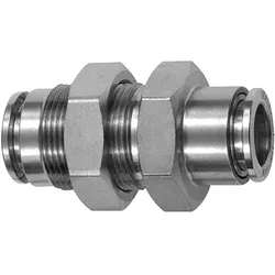 Riegler, Schlauchanschluss + Schlauchverbinder, Gerade Schott-Steckverbindung, M18x1,0, ES 1.4404 (10 mm)
