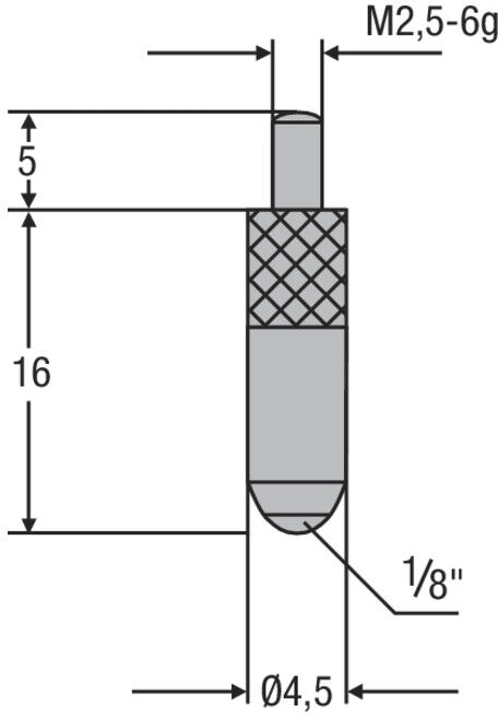 Helios-Preisser Rubin-Insert de foire M2,5mm Insert sphérique 1/8