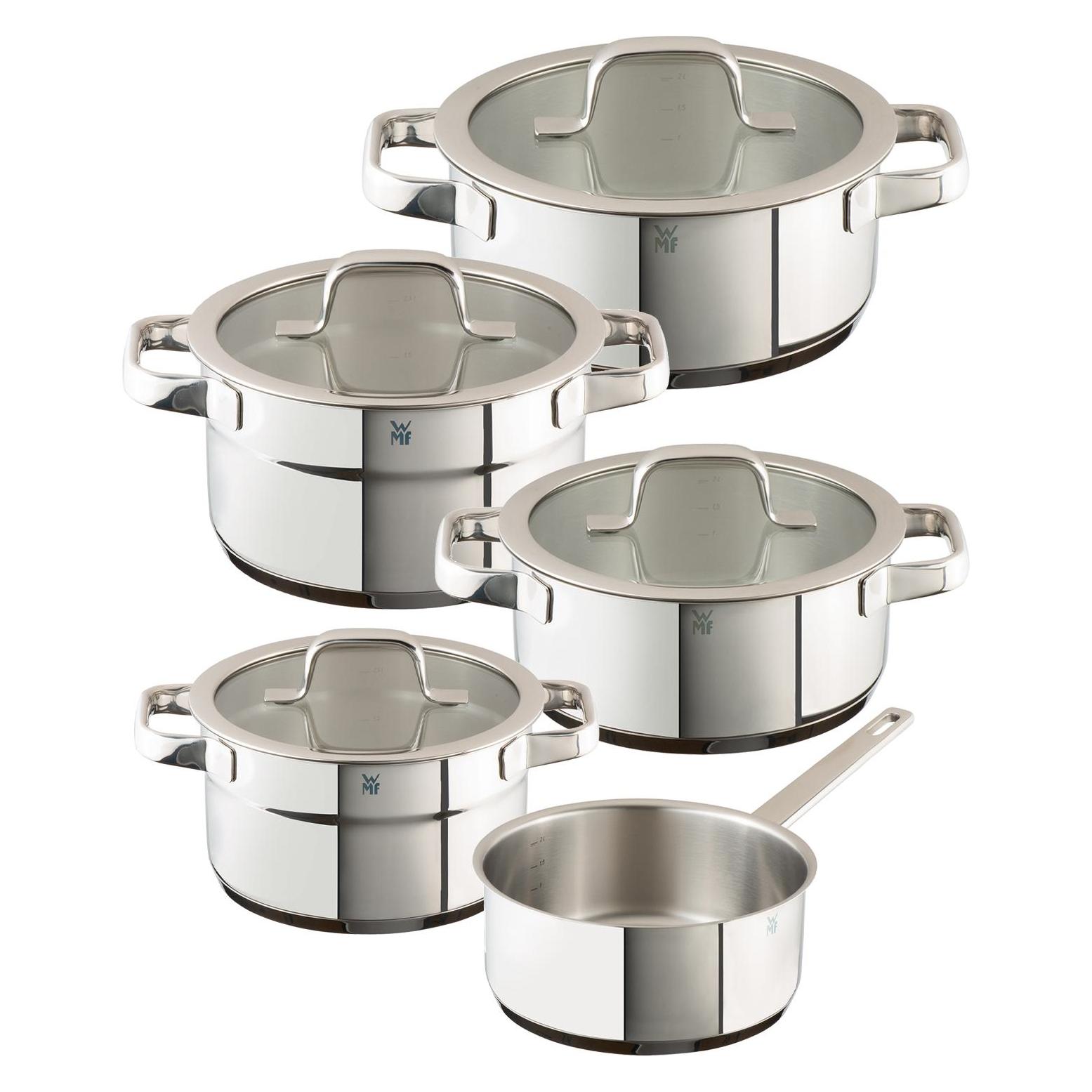 WMF Compact Cuisine Topf-Set 5teilig (790556380), Edelstahl (07.9055.6380)