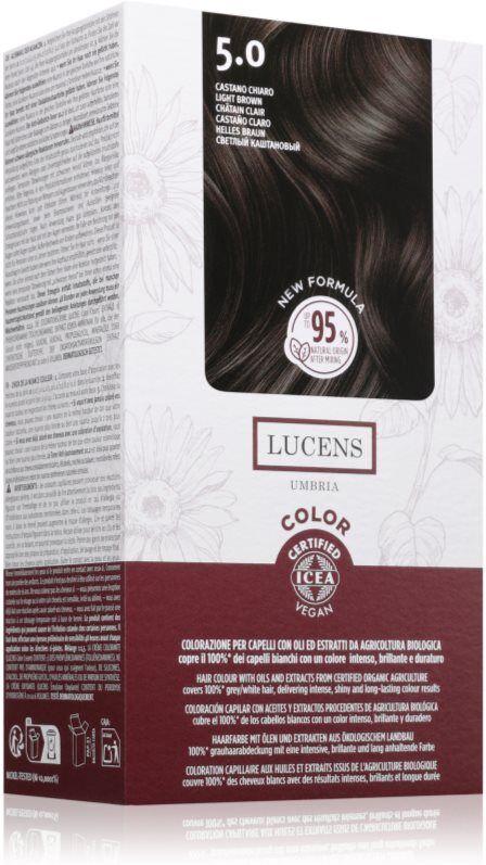 Kemon Group Lucens Umbria coloration cheveux teinte 5.0 Castano Chiaro 100 ml