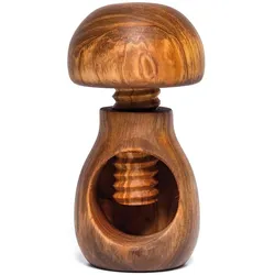 Natura Punto Nussknacker, Pilz mit Schraubgewinde, Olivenholz, Nussknacker, Braun