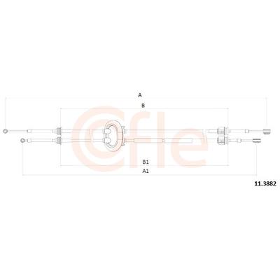 COFLE Seilzug, Schaltgetriebe 11.3882 für Peugeot