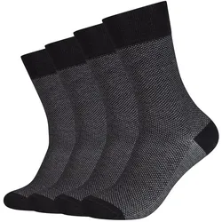 4er Pack camano Soft Mini Design Crew Socken Herren 9999 - black 43-46