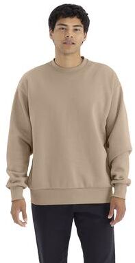 Next Level 9007 Heavyweight Crewneck Sweatshirt in Tan size XL   Ringspun Cotton