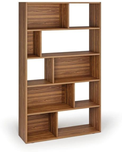 B2B Partner Bücherregal CASCADE, 1766 x 1000 x 300 mm, Nussbaum