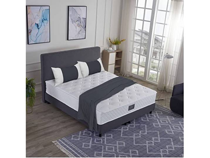 V6 Boxspringbett Bestes Preis-Leistungsverhältnis (160 x 200 cm, Anthrazit) - ohne Matratze