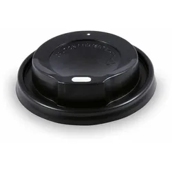 VEPATIM 500x Domdeckel schwarz für Pappbecher und EPS-Thermobecher mit O 80mm