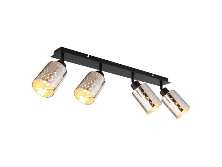Design plafondlamp Alonso 4-lichts zwart Globo - 54316-4