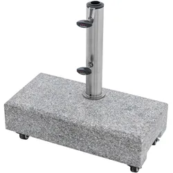 doppler Granitsockel ACTIVE Balkon mit Rollen, 25 kg, Hellgrau