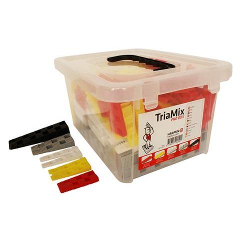 Dva Plastkiler Triamix 240 stk assorteret, fordelt på 5 størrelser, rød, gul, hvid grå og sort (MIX240)