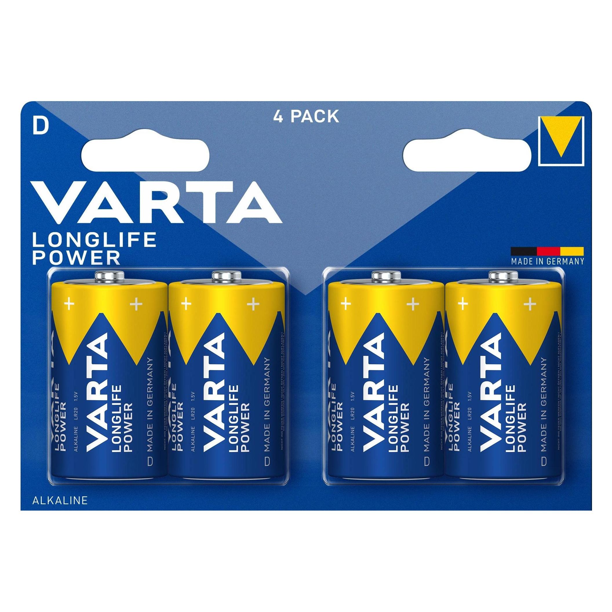 Varta Longlife Power (4 Stk., D, D, 16500 mAh) (4920121424)