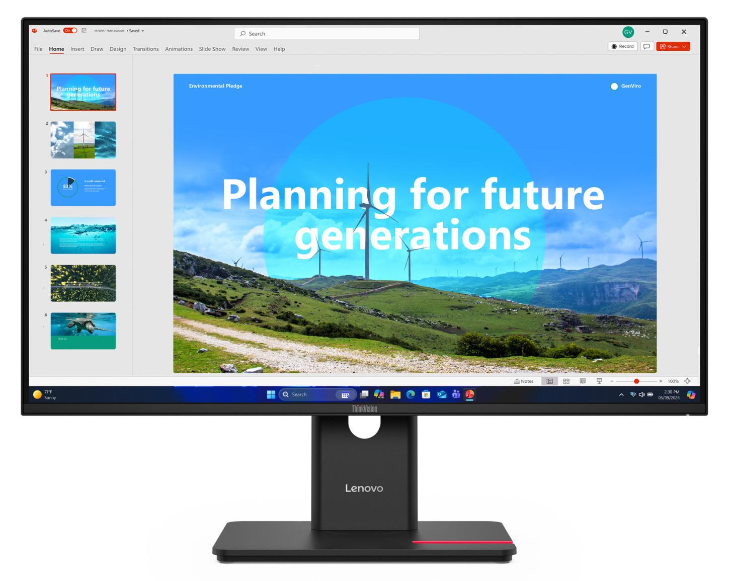 Lenovo ThinkVision T27D-40 Monitor, 68,6 cm (27"), 1920 x 1080 Pixel, Full HD, LED, 6 ms, Schwarz