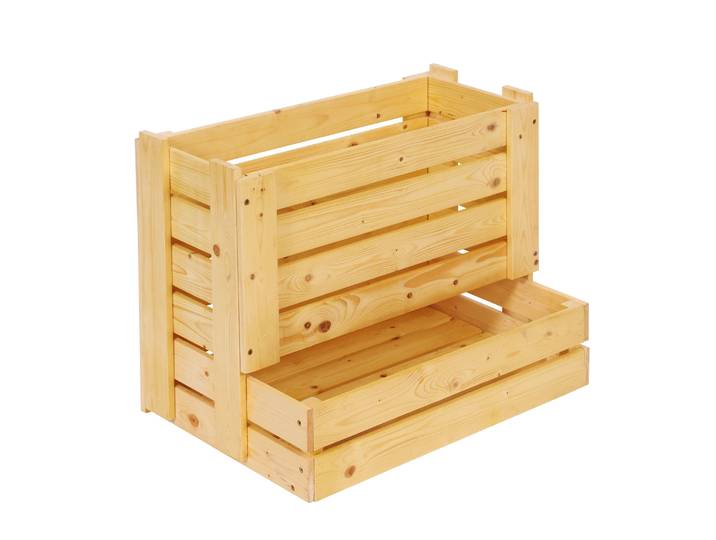 Obstkiste Holz 58 x 38 x 42 cm natur