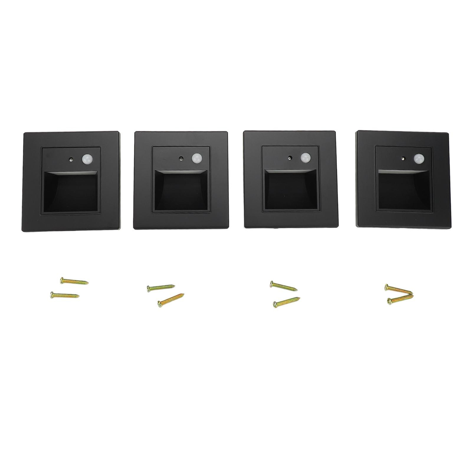 Cocosity 4 LED-traplampen met bewegingssensor - Inbouwverlichting in het zwart