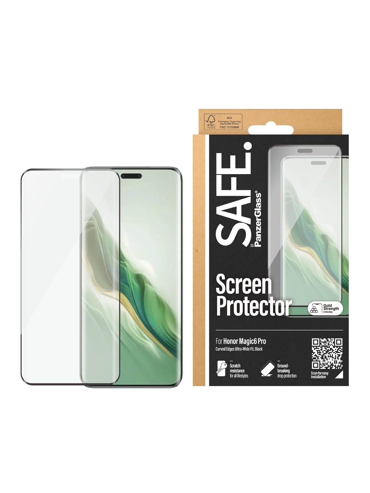 SAFE by PanzerGlass Screen Protector Honor Magic6 Pro | Ultra-Wide Fit