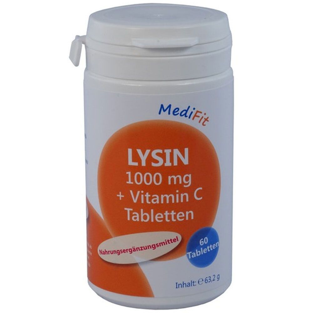 Lysin 1.000 mg+Vitamin C Tabletten MediFit 60 St