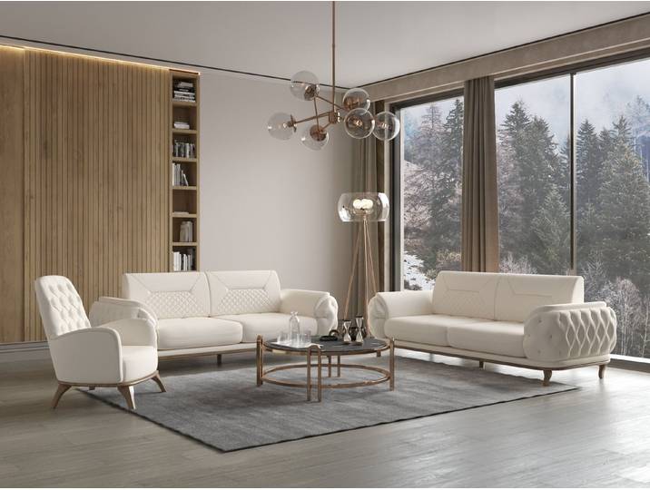Möbeldreams Sofa Sofa-Set Ema 3-3-1 Modern Chesterfield