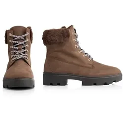 VITAFORM Damen-Stiefel Nubukleder Fellrand Sohle Antonia
