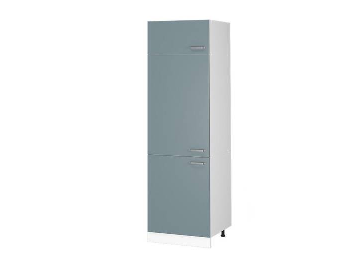 Vicco Hochschrank R-Line Blau-Grau 60 cm mit Türen, Blaugrau, Holzwerkstoff, 4 Fächer, Rechteckig, 60x207x57.2 cm, Waschküche, Mehrzweckschrank
