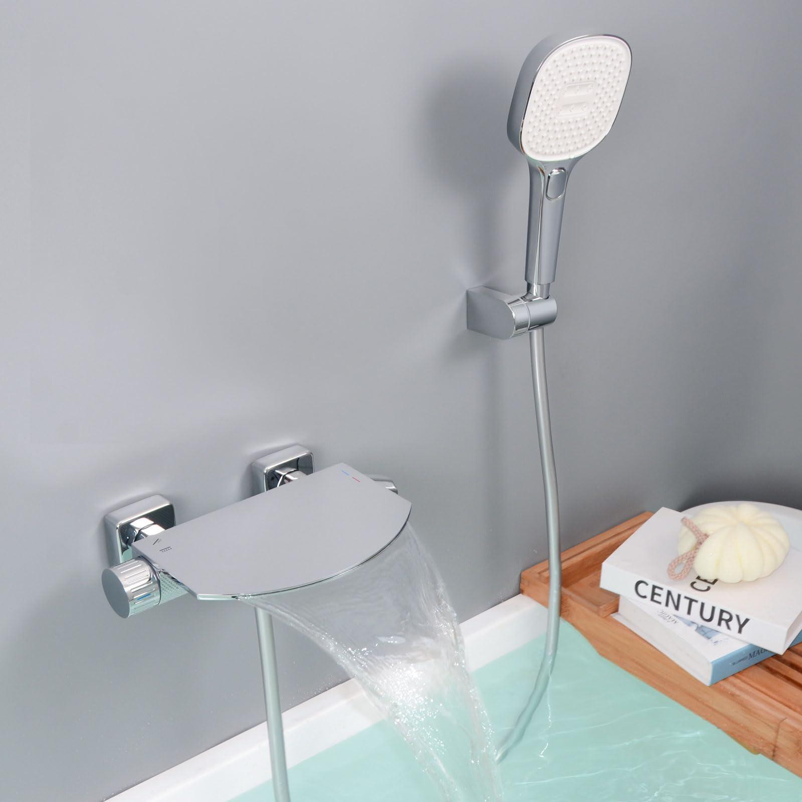 Dripio Doucheset met handdouche en wandmontage, gepolijst messing