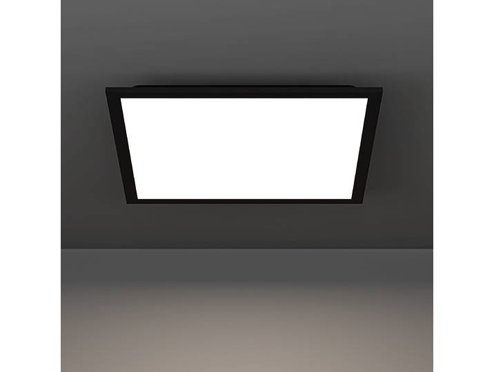 Plafonnier LED 39 x 39cm Noir/Noir acier laqué polycarbonate LED Module LED