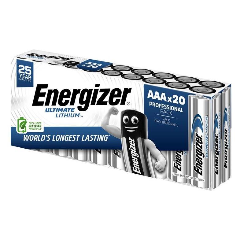 Energizer Ultimate Lithium (20 Stk., AAA, 1250 mAh) (E304283300)