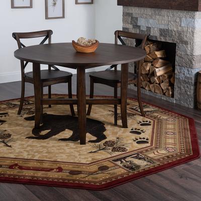 Alise Rugs Natural Lodge Transitional Graphic Indoor Area Rug