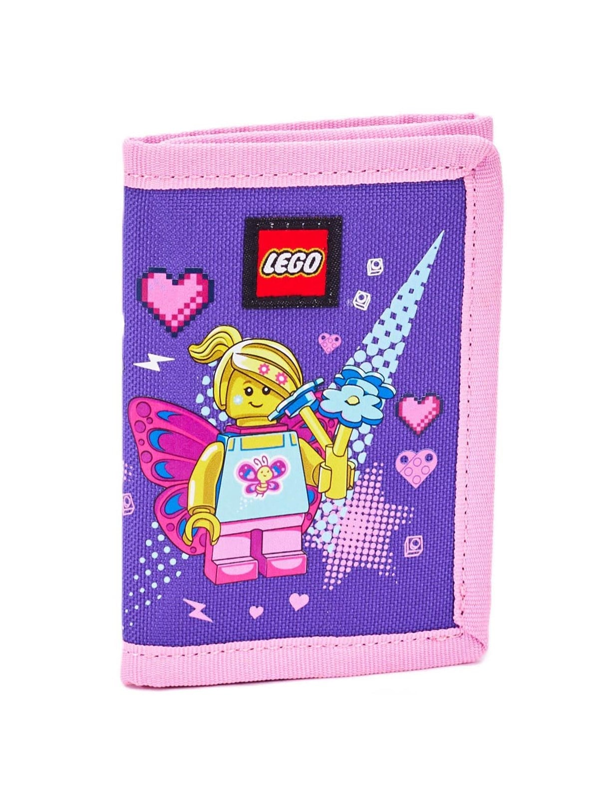 LEGO Butterfly Girl Tri-fold Wallet 11 cm × 8 cm