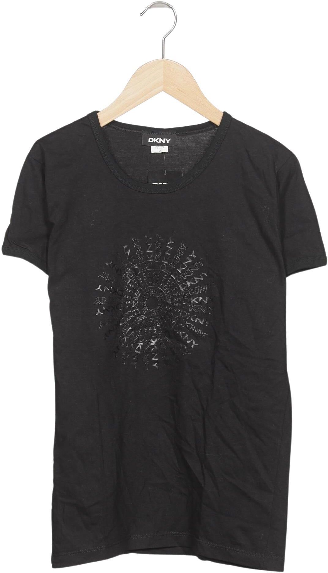 Dkny C Damen T-Shirt, Schwarz, Gr. M, Baumwolle - Second Hand